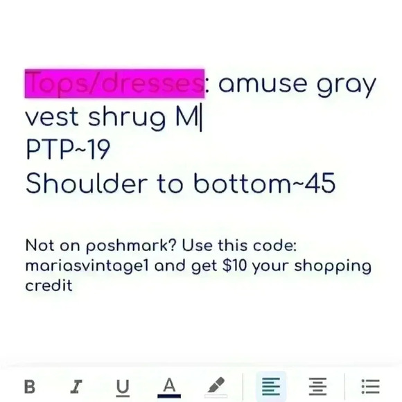 a. muse gray lightweight vest duster women Medium - Picture 7 of 7